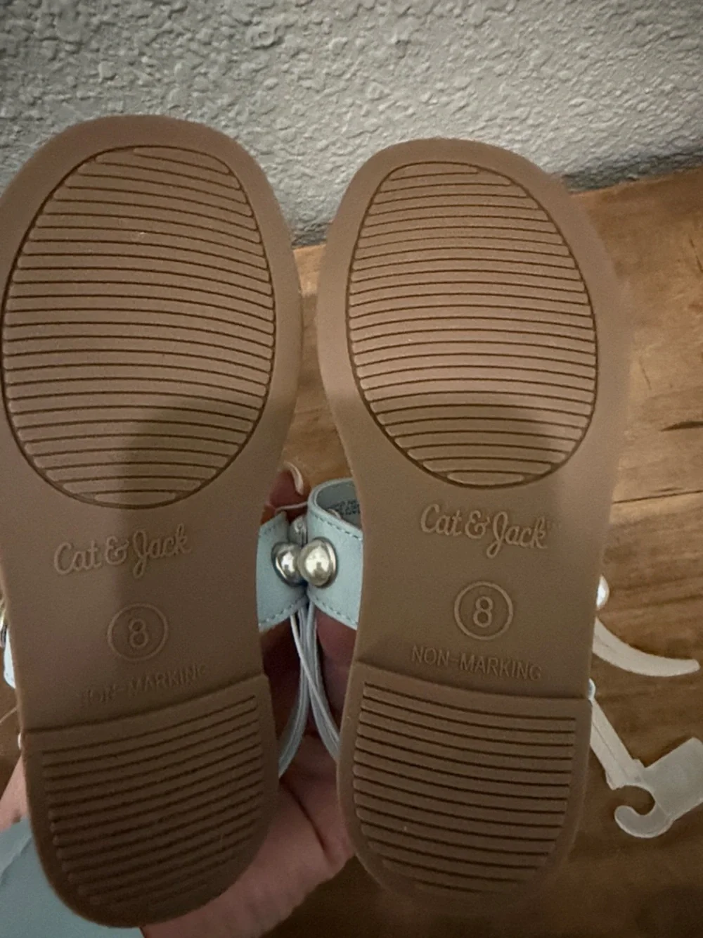 Cat & Jack Kids Light Blue Studded Sandals  size 8